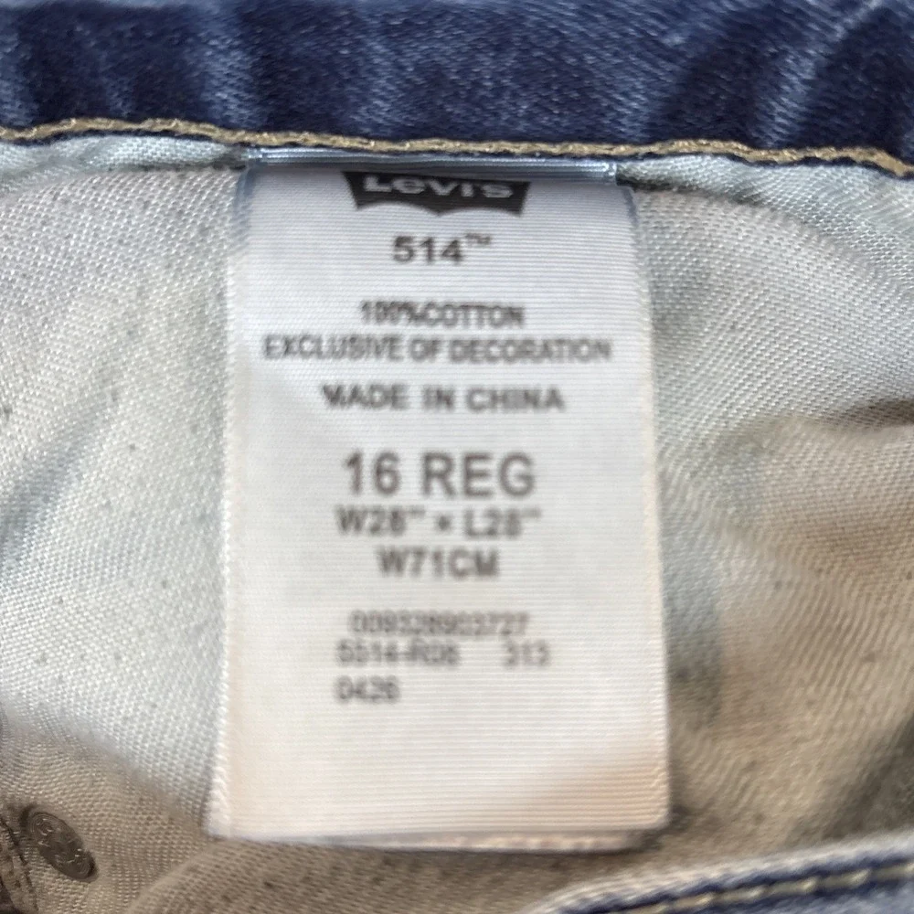 LEVIS 514 STRAIGHT BOYS SIZE 16 REG‎ (29x29) JEANS-DISTRESSED